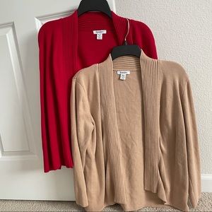 2 Gently Worn Open Cardigans